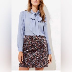 LOFT Velvet Mini Skirt